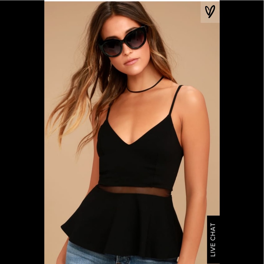 Lulu’s Black Peplum Top